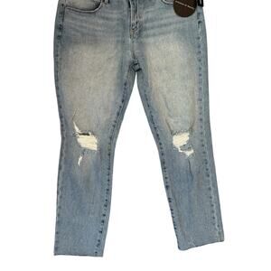 Articles of Society Mid Rise Straight Crop Jeans Light‎ Wash